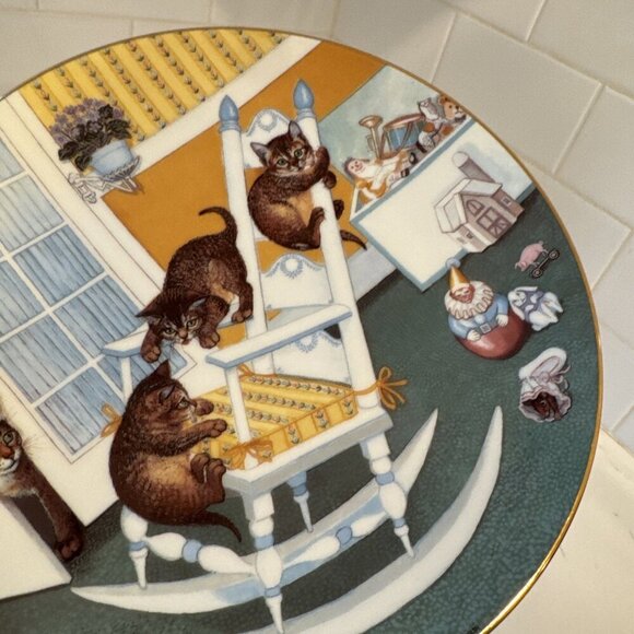 The Hamilton collection cat plate country kitties1988 Gerardi Rock and Rollers - Picture 14 of 14
